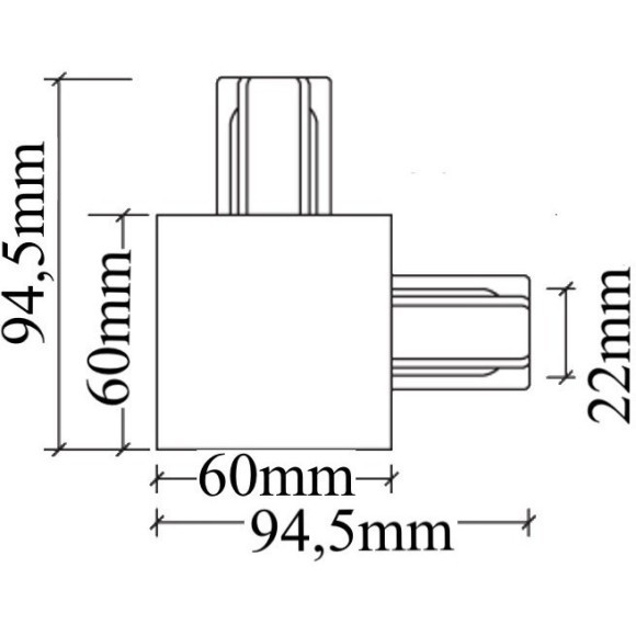 Г-соединитель для встр. в ГКЛ однофазного шинопровода Crystal Lux CLT 0.2211 03 WH
