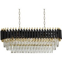 Хрустальная подвесная люстра Lumina Deco Funneli LDP 6003-800-PR BK+F.GD