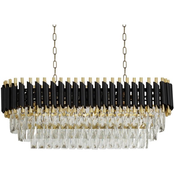 Хрустальная подвесная люстра Lumina Deco Funneli LDP 6003-800-PR BK+F.GD