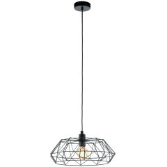 49487 Подвес CARLTON 2, 1x60W (E27), Ø455, H1100, сталь, черный