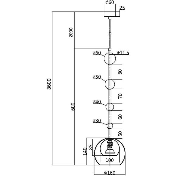 Подвесной светильник Maytoni MOD227PL-01BS Подвесной светильник Maytoni MOD227PL-01BS