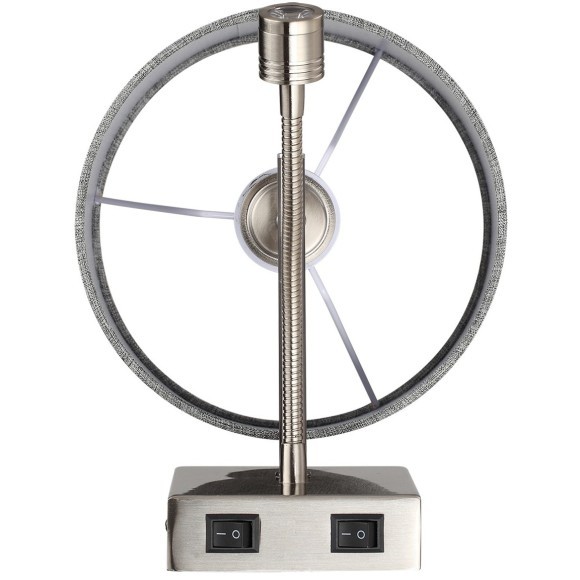 8251/2W MODERNI LN25 000 никель/серый, металл/текстиль бра Е14 40W + LED 3W 4000K 220V NIKKI 8251/2W MODERNI LN25 000 никель/серый, металл/текстиль бра Е14 40W + LED 3W 4000K 220V NIKKI