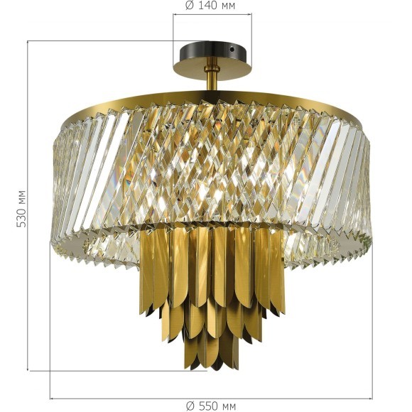 SL1635.302.09 Люстра потолочная ST-Luce Латунь/Прозрачный E14 9*40W NARI SL1635.302.09 Люстра потолочная ST-Luce Латунь/Прозрачный E14 9*40W NARI