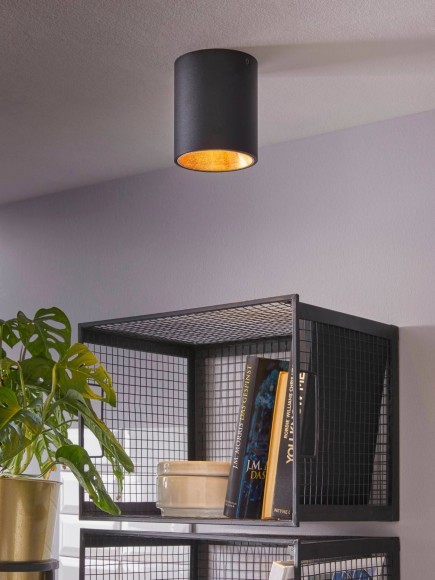 94502 Светодиодный потолочный светильник POLASSO, 1х3,3W (LED), ?100, черный, золотой