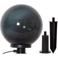 900202 Ландшафтный светильник MONTEROLLO SMOKE, E27, 1X40W, IP44, H340, ?300, пластик, черный/пластик, черный полупрозрачный