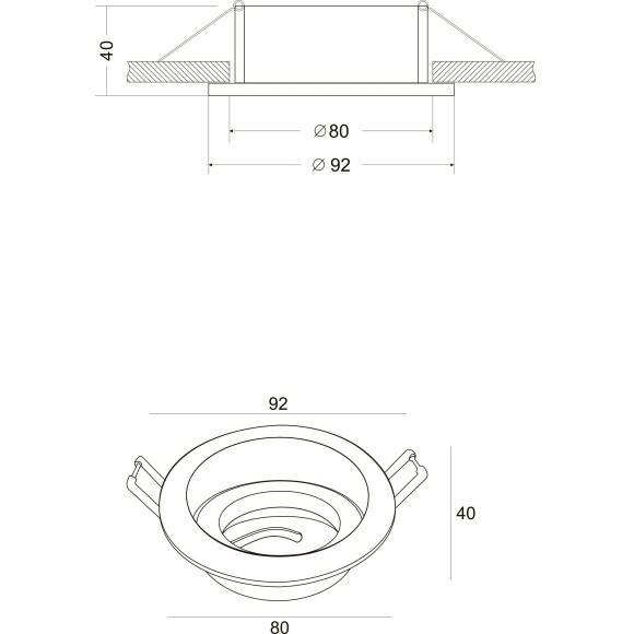 Встраиваемый светильник Maytoni DL025-2-01W Atom под лампу 1xGU10 50W Встраиваемый светильник Maytoni DL025-2-01W Atom под лампу 1xGU10 50W