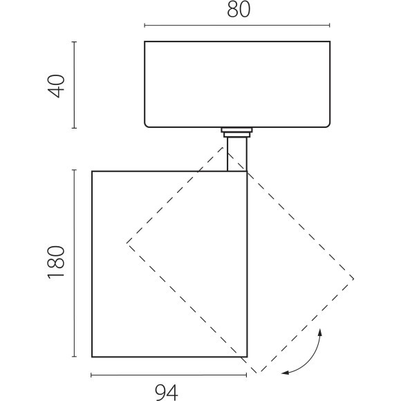 Белый накладной светодиодный спот с изм углом и температурой света 40W 2800Лм 20-55° CRI90 2700-4200-6000К C4406SO