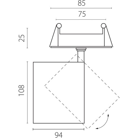 Белый встраиваемый светодиодный поворотный спот 35Вт 24° CRI90 3176Лм 3000К Alta Base Lightstar A5436RS