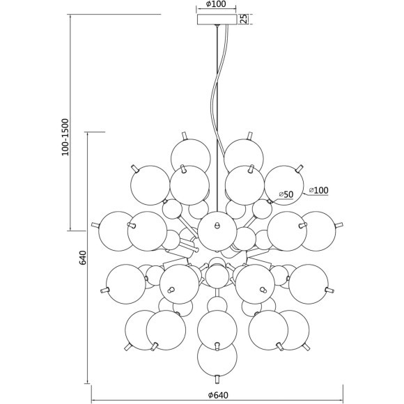 Подвесная люстра Bolla MOD133PL-08BS