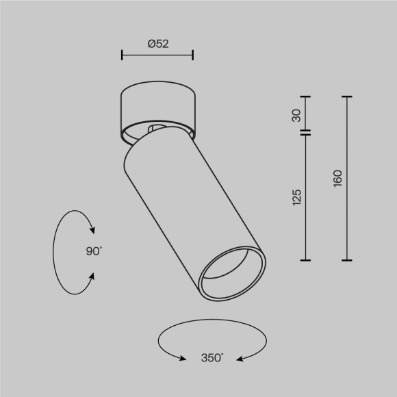 Потолочный светильник Technical C055CL-L12W4K-SS-B