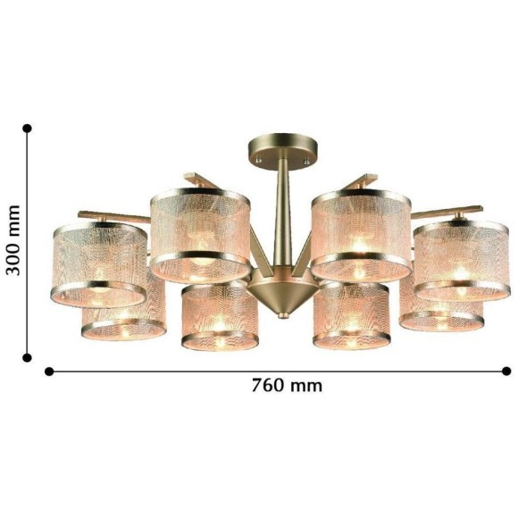2488-8P, люстра, D760xH300, 8xE14x40W, excluded 2488-8P, люстра, D760xH300, 8xE14x40W, excluded