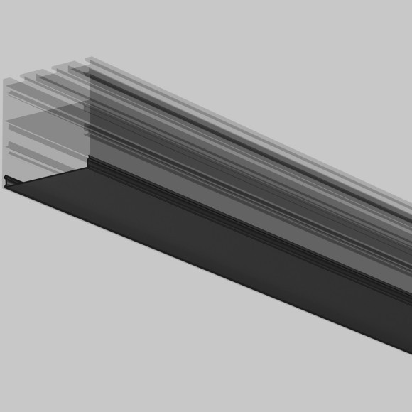 Рассеиватель для профиля 50×50 (Чёрный, 2 м), ALM-5050T-B-DF-2M 642048
