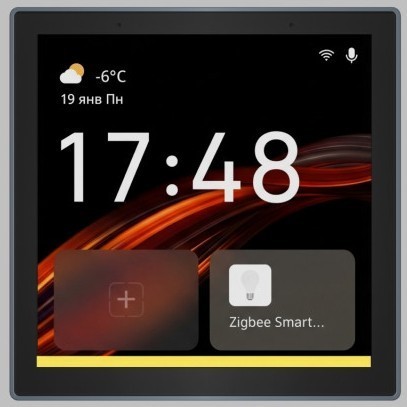 DK7405-BK Сенсорная беспроводная панель управления умным домом (SMART светильниками) поддержка Wi-Fi / Zigbee 3.0 / Bluetooth, Tuya / Smart Life / Алиса), алюминий + закалённое стекло
