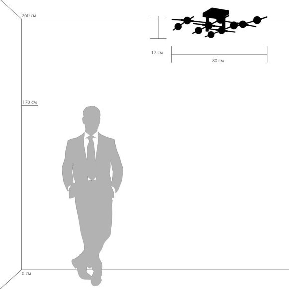 Люстра потолочная Lightstar 745147 Bergamo светодиодная 10xLED 500W