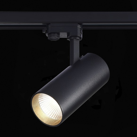 ST661.436.40 Св-к трек. Черный LED 1*40W 3000K 3 200Lm Ra90 38° IP20 L190xW85xH265 165-265V Трехфазная трековая система