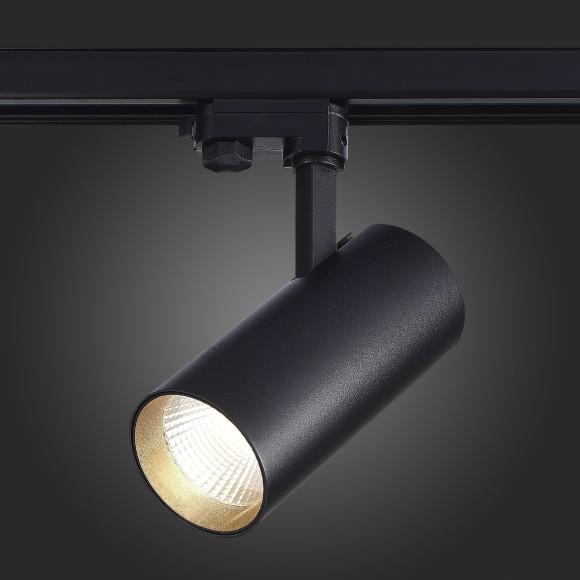 ST661.436.40 Св-к трек. Черный LED 1*40W 3000K 3 200Lm Ra90 38° IP20 L190xW85xH265 165-265V Трехфазная трековая система