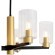 Люстра потолочная, прозрачные стеклянные плафоны, черно-латунное основание E14 5шт Freya Ombre FR2051CL-05BBS