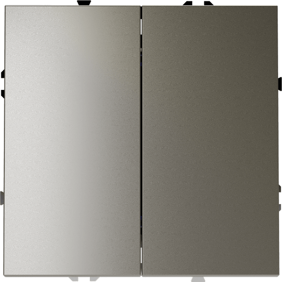 Проходной переключатель встраиваемый VOLTUM S70 двухклавишный 10А, (шелк)