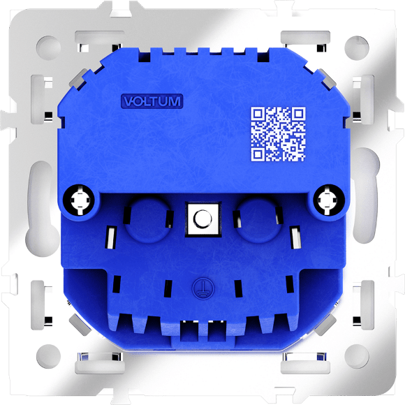 Розетка встраиваемая VOLTUM S70 с заземлением и защитными шторками, 16А, с USB, A+A, (кашемир)