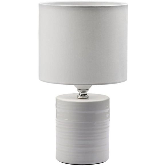 8144/1T MODERNI LN25 белый, керамика/текстиль Настольная лампа Е27 1*60W 220V TUALA