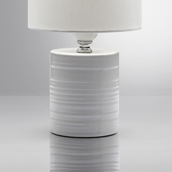 8144/1T MODERNI LN25 белый, керамика/текстиль Настольная лампа Е27 1*60W 220V TUALA