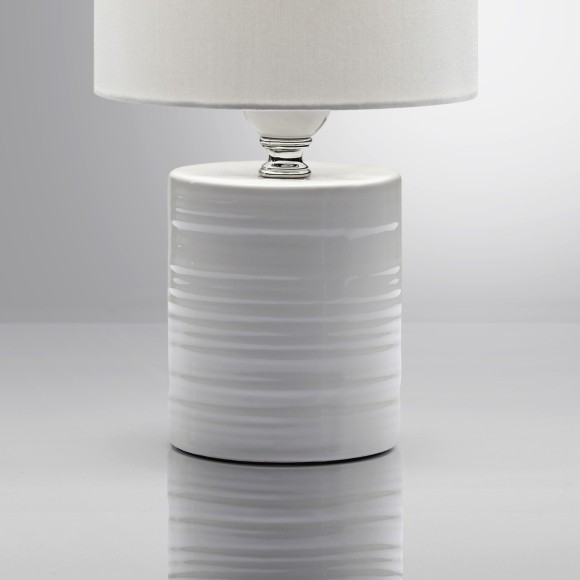 8144/1T MODERNI LN25 белый, керамика/текстиль Настольная лампа Е27 1*60W 220V TUALA