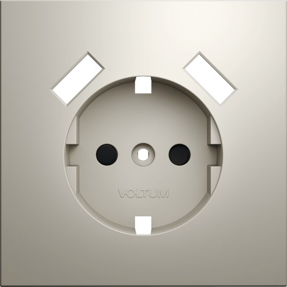 Накладка для розетки с заземлением и защитными шторками, с USB A+A, S70 (кашемир)