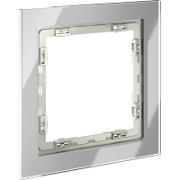 Рамка стеклянная VOLTUM S70 на 1 пост, (сталь, стекло)
