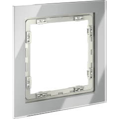 Рамка стеклянная VOLTUM S70 на 1 пост, (сталь, стекло)