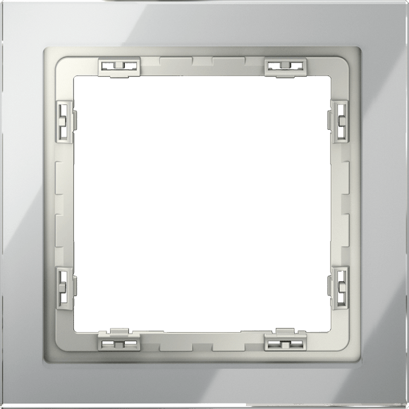 Рамка стеклянная VOLTUM S70 на 1 пост, (сталь, стекло)