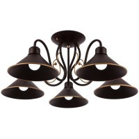 SLE120402-05 Светильник потолочный Темно-коричневый/Черный E27 5*60W CIOLLA