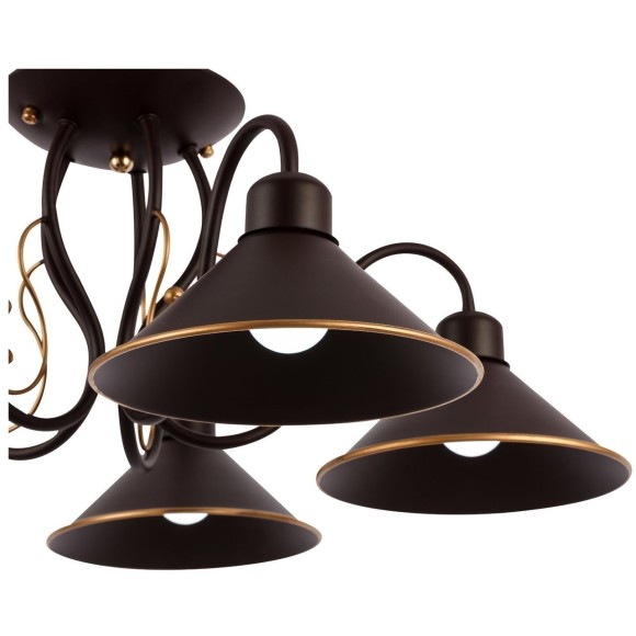 SLE120402-05 Светильник потолочный Темно-коричневый/Черный E27 5*60W CIOLLA SLE120402-05 Светильник потолочный Темно-коричневый/Черный E27 5*60W CIOLLA