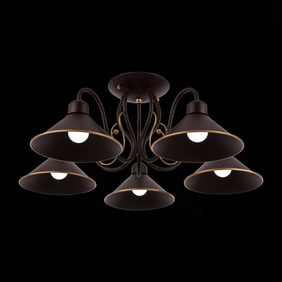 SLE120402-05 Светильник потолочный Темно-коричневый/Черный E27 5*60W CIOLLA SLE120402-05 Светильник потолочный Темно-коричневый/Черный E27 5*60W CIOLLA
