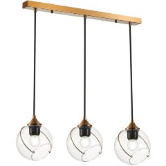 SLE103103-03 Светильник подвесной Золотистый/Прозрачный E27 3*60W SATTURO SLE103103-03 Светильник подвесной Золотистый/Прозрачный E27 3*60W SATTURO