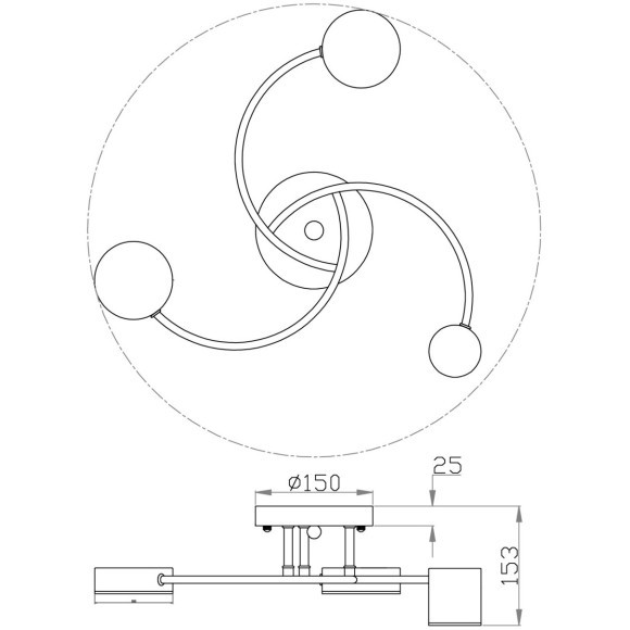 Потолочный светильник Freya FR6048CL-L6B