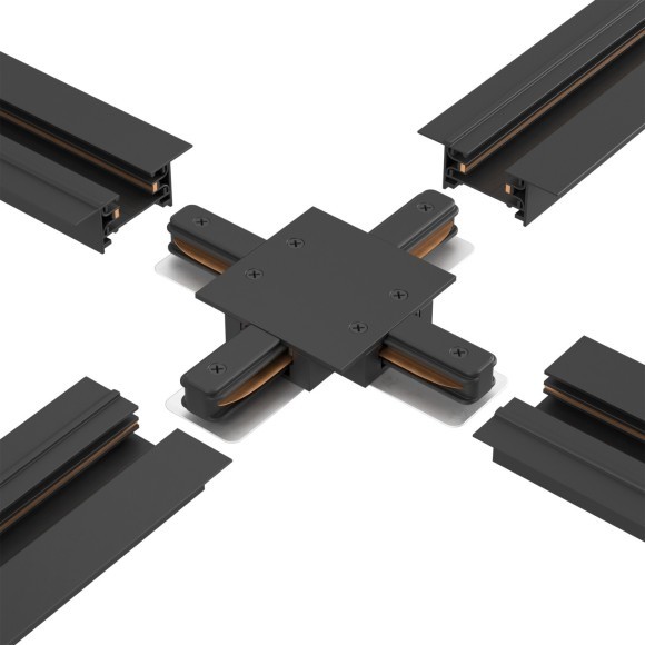 Х-соединитель для встр. в ГКЛ однофазного шинопровода Crystal Lux CLT 0.2211 04 BL