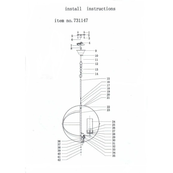 Люстра подвесная Cero Lightstar 731147