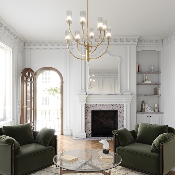 Люстра на штанге Maytoni MOD223PL-08BS Arco под лампы 8xG9 40W