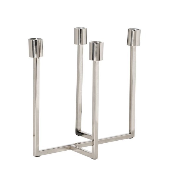 422243 JELLICOE Подсвечник неоклассика L290 B220 H240 металл хром