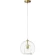 Светильник подвесной Crystal Lux LUISA SP1 BRASS/TRANSPARENT