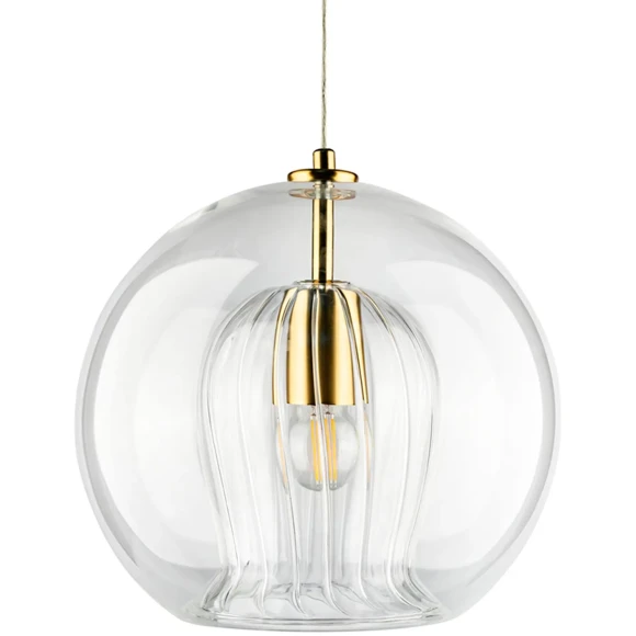 Светильник подвесной Crystal Lux LUISA SP1 BRASS/TRANSPARENT