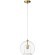 Светильник подвесной Crystal Lux LUISA SP1 BRASS/TRANSPARENT