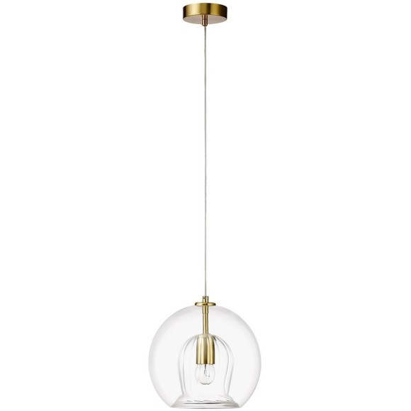 Светильник подвесной Crystal Lux LUISA SP1 BRASS/TRANSPARENT