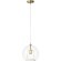 Светильник подвесной Crystal Lux LUISA SP1 BRASS/TRANSPARENT