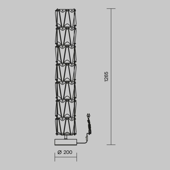 Торшер хрустальный с выключателем Puntes MOD043FL-08CH