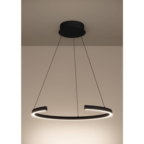 390533 Светодиодный подвес с регулировкой цветовой температуры LABONETE, 24,8W(LED), Ø800, 2200-6500K, 4100lm, алюминий, сталь, черный, белый