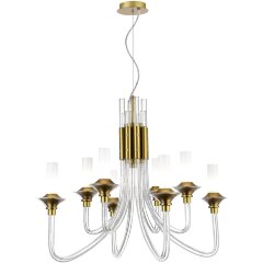 SL1241.203.08 Люстра подвесная ST-Luce Золотистый/Белый E14 8*40W VETRANO SL1241.203.08 Люстра подвесная ST-Luce Золотистый/Белый E14 8*40W VETRANO