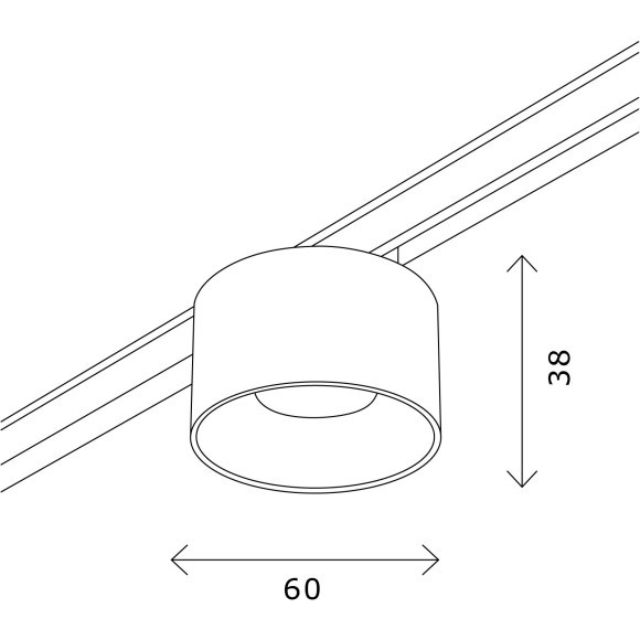 ST669.346.05 Ультратонкий трековый магнитный светодиодный светильник ST-Luce Super 5 CRI90+ 4000К 350Лм 36° 5Вт