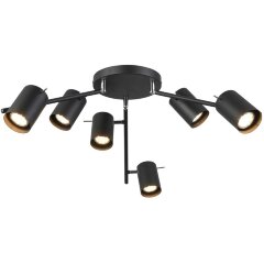 SL597.402.06 Светильник потолочный ST-Luce Черный/Черный GU10 6*7W Потолочные светильники SL597.402.06 Светильник потолочный ST-Luce Черный/Черный GU10 6*7W Потолочные светильники