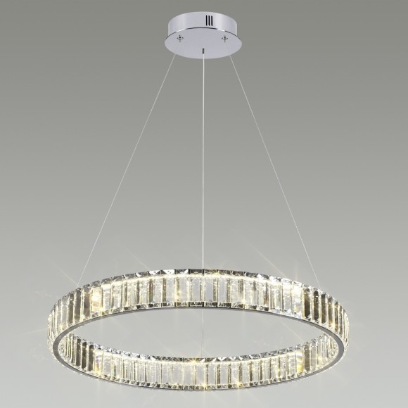 Люстра подвесная кольцевая хрустальная Odeon Light LED 36W 4000K 4280Лм VEKIA 4930/36L